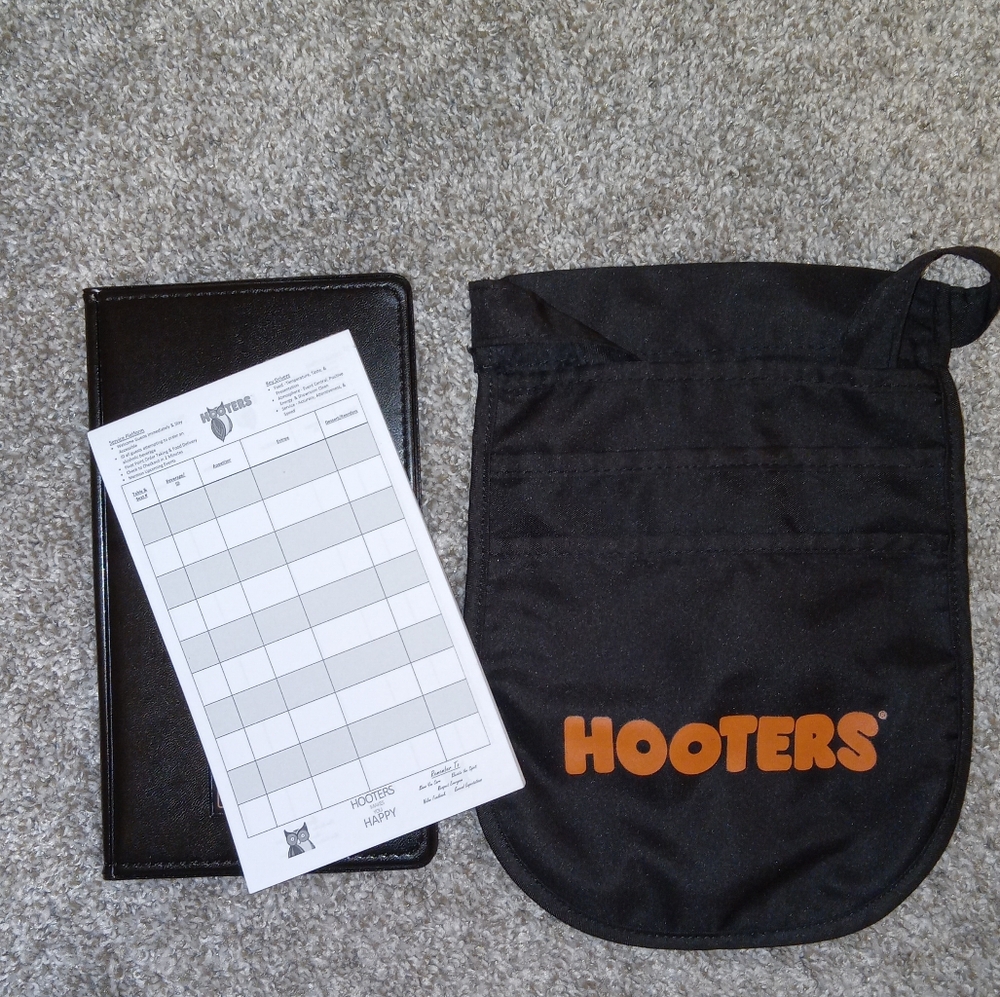 Hooters girl uniform pouch+ server book and order pad